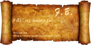 Füzy Beatrix névjegykártya